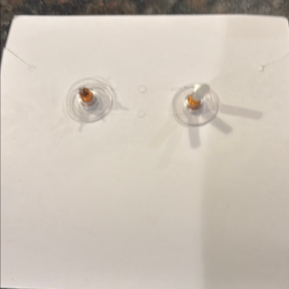 ASOS Gold and White Spiral Stud Earrings - Picture 2 of 2